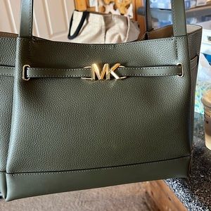 Michael kors large reed belted tote bag